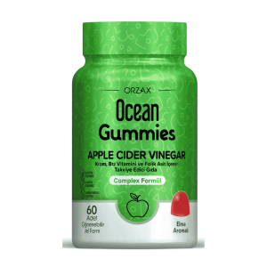 Ocean Gummies Apple Cider Vinegar 60 Adet Çignenebilir Jel Form
