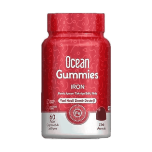 Ocean Gummies İron 60 Adet Çiğnenebilir Jel Form